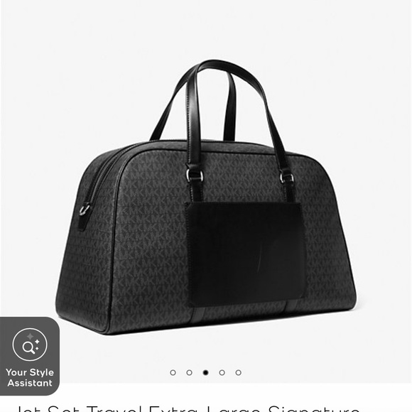 NEW Michael Kors Black Signature Weekender Bag - Picture 3 of 6
